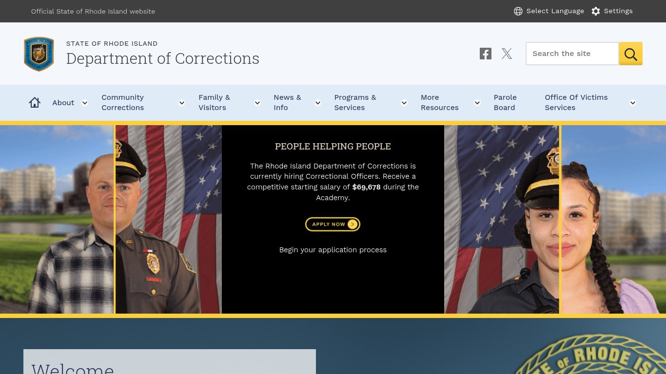 Rhode Island Department of Corrections Inmate Search