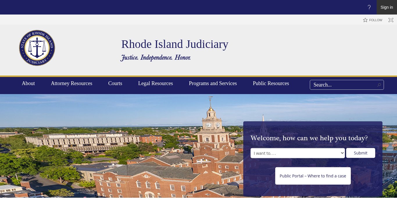 Rhode Island Judiciary Public Portal