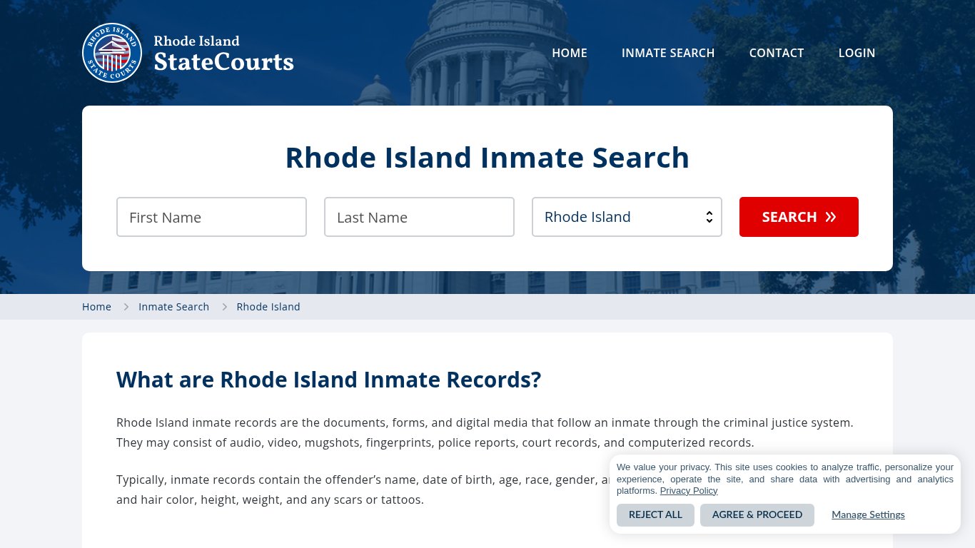 Rhode Island Inmate Search, Prison and Jail Information - StateCourts