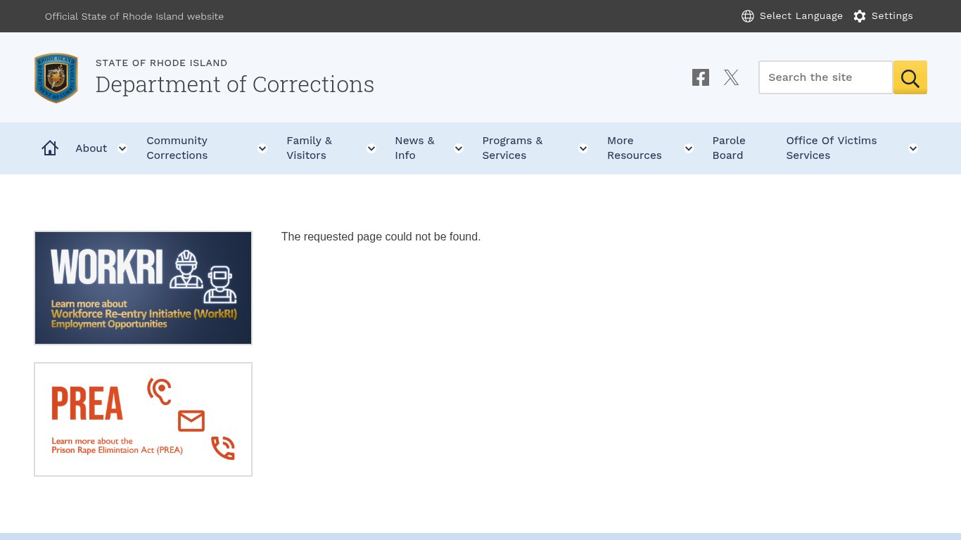 ACI Inmate Information - Rhode Island DOC